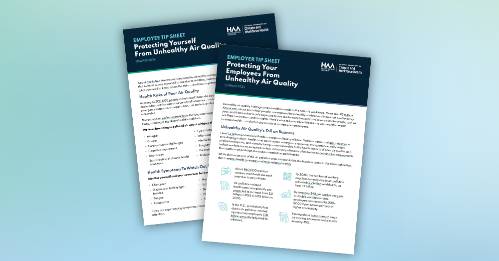 Tip Sheets: Protecting Against Unhealthy Air Quality